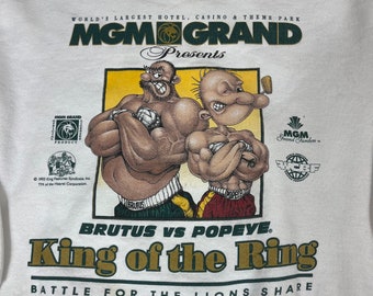 Vintage MGM Großartiger König des Rings Popeyes Cartoon Promo Rundhals-Sweatshirt Medium