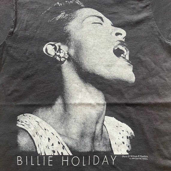 Vintage Billie Holliday T Tee Shirt Black 1990 American Jazz Vintage Billie Holliday T Tee Shirt Black 1990 American Jazz