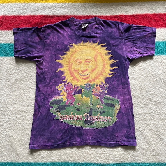 『4年保証』 Vintage 1995 Daydream Sunshine Dead Grateful Dye Tie Vibrant ミュージシャン