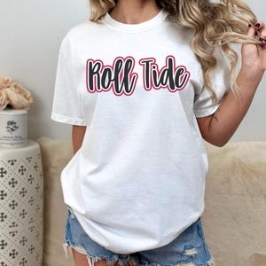 Roll Tide Comfort Colors tshirt, bama game day shirt, Alabama roll tide shirt, Alabama football tshirt, bama fan gift, preppy bama fan