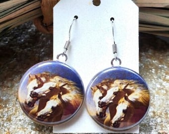 Farao's paarden oorbellen Arabische paarden sieraden J.F. haring souvenir mode kostuum sieraden handgemaakt