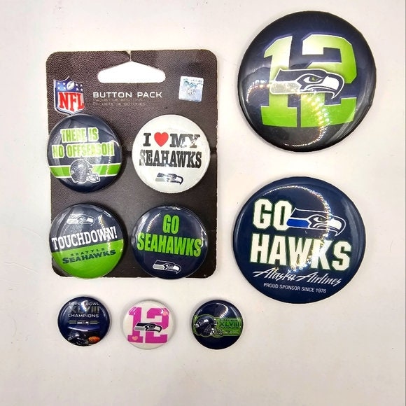 Seahawk Buttons Etsy