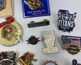 Lot of 62 NFL Football Lapel Pins Super Bowl Seahawks Titans