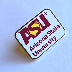 ASU Sun Devils Lapel Pin NCAA College Arizona State University Alumni Souvenir Fashion Costume Jewelry Collectable Vintage Estate