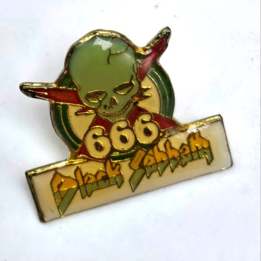 80's Black Sabbath 666 Lapel Pin Ozzy Osbourne Band Souvenir Pinback ...