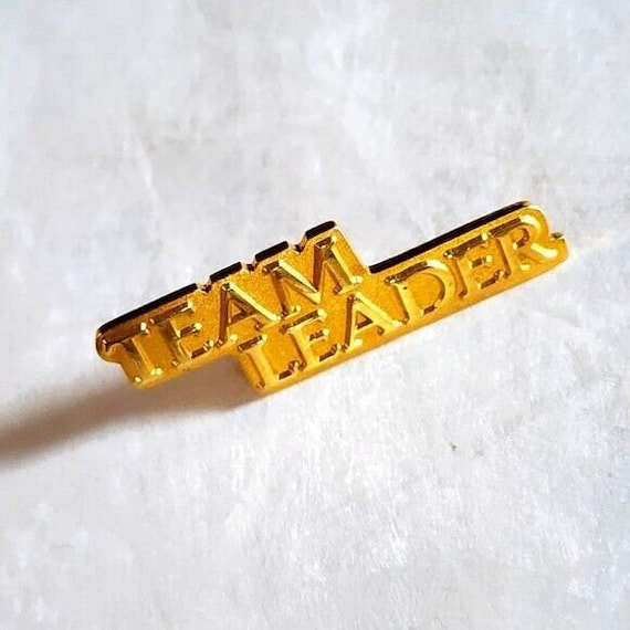 Gold Tone Team Leader Lapel Pin Leadership Busine… - image 1