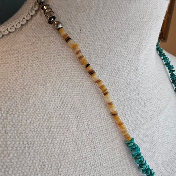 Genuine Turquoise Necklace Single Strand Southwes… - image 3