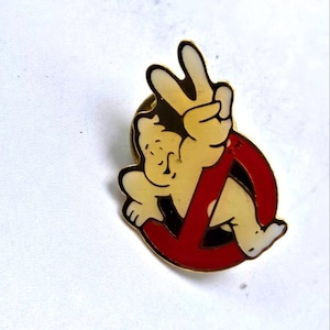 1989 Ghostbusters Lapel Pin Columbia Pictures Movie Souvenir Pinback Fashion Costume Jewelry Collectible Vintage Estate