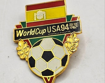 1994 Spain World Cup Soccer Lapel Pin USA Enamel Souvenir Metal Brooch Pinback Button Collectable  Vintage Estate Jewelry