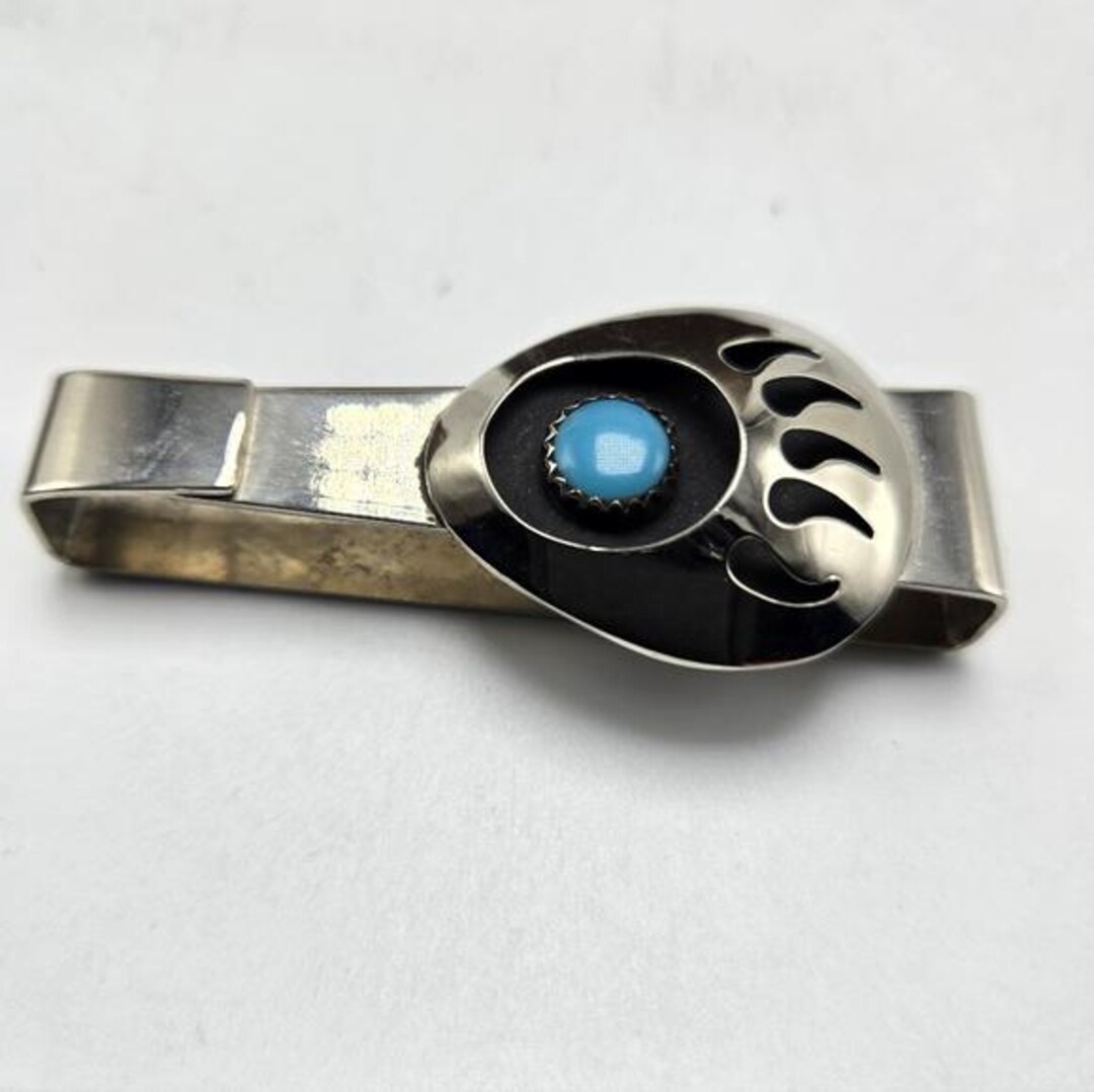 80's Kee-pal Car Key Holder Faux Turquoise Silver Tone Made in the