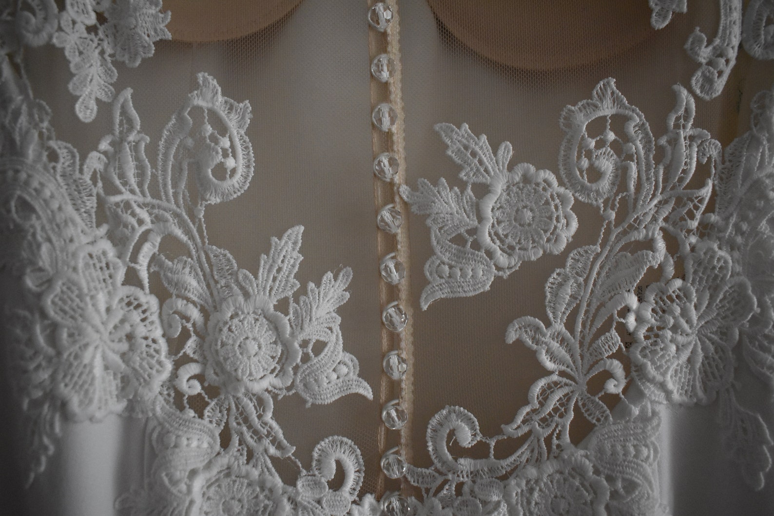 Ivory Wedding Dress Mermaid/Trumpet Vintage Lace Appliques Bridal Dress