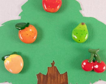 Handmade AC Fruit Magnet Set