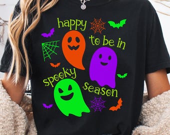 Neon Halloween Shirt, Halloween Horror Shirt, Ghost Halloween Shirt, Spooky Season Shirt, Trendy Halloween Shirt, Halloween Party Shirt