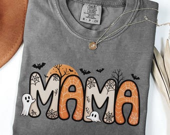 Retro Halloween Shirt for Mom, Halloween Mama Shirt, Spooky Mom Tshirt, Halloween Mom Shirt, Halloween Gift for Mom, Spooky Mama Shirt