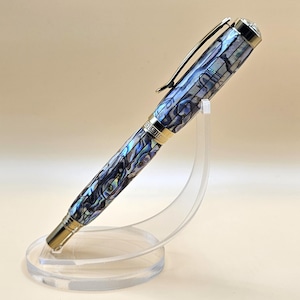 Jr. Citizen Rollerball Pen, Gold shown in White Paua Abalone Shell