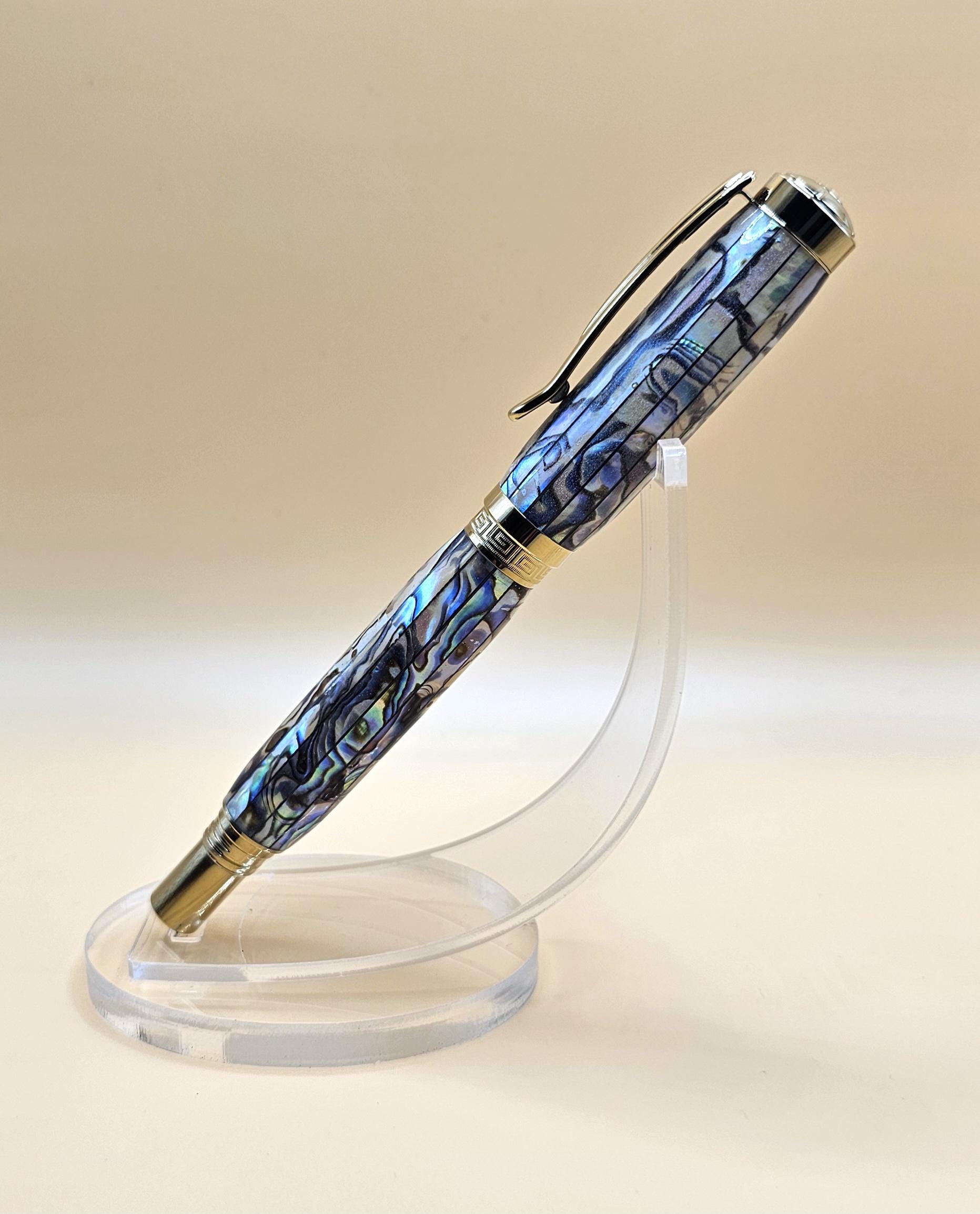 ジュニア シチズン ローラーボールペン、ホワイトパウアアワビ貝