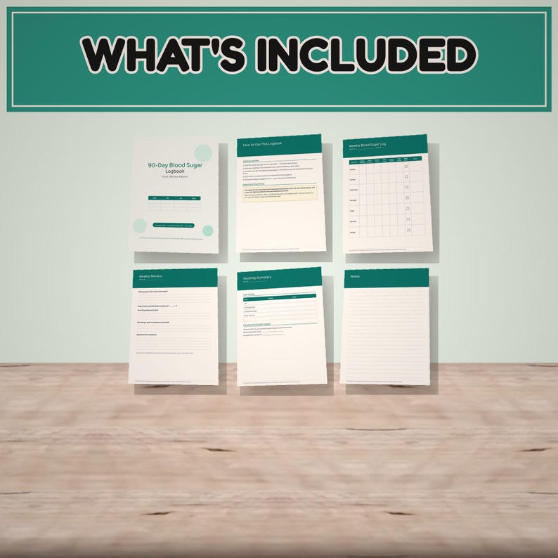 90-day Blood Sugar Logbook Printable | Diabetes Weekly Tracker ...