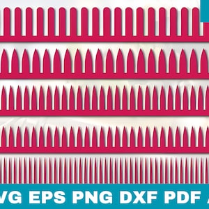 Pode incluir: 19 designs de bordas de grama rosa.  SVG EPS PNG DXF PDF AI.