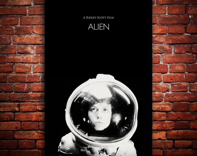 Alien 1979 – Minimalist Print, Ripley, Ridley Scott, Classic Sci-fi Movie, Canvas, Metal, Wood, Fine Art Wall Print, Ready to Hang