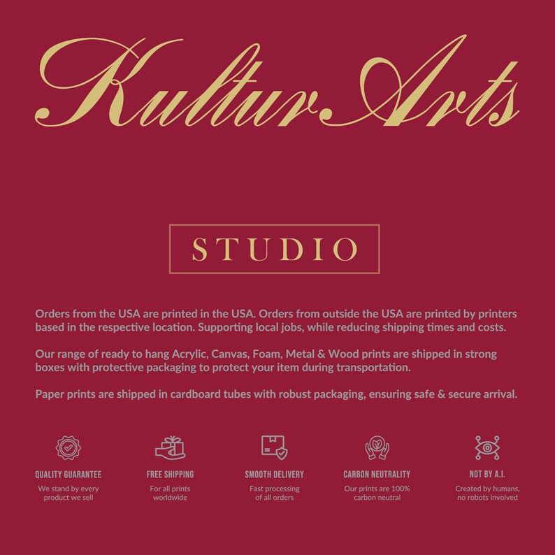 a red background with gold lettering and a red background