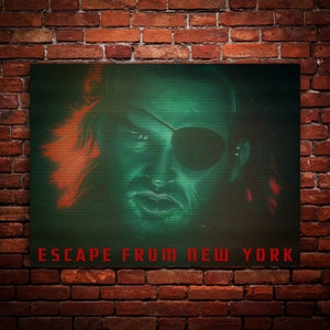 Escape From New York 1981, John Carpenter, Classic Cult Movie, Premium, Canvas, Metal, Wood, Fine Art Print, Ready to Hang
