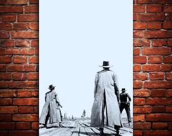 Once Upon a Time in the West 1968 - Textless, Charles Bronson, Classic Western Movie, Canvas, Metal, Wood, Fine Art Print, Ready to Hang
