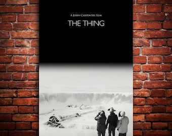 The Thing 1982 – Minimalist Print, John Carpenter, Cult Classic Sci-fi Movie, Premium, Canvas, Metal, Wood, Fine Art Print, Ready to Hang
