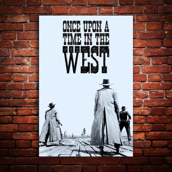 Es war einmal im Westen 1968, Charles Bronson, Sergio Leone, Westernfilm, Leinwand, Metall, Holz, Fine Art Print, fertig zum Aufhängen