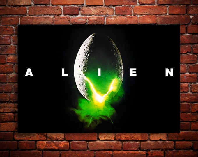 Alien 1979 - Custom Print, Ridley Scott, Classic Sci-Fi Horror Movie, Exclusive, Canvas, Metal, Wood, Fine Art Wall Print, Ready to Hang