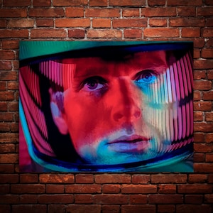Bowman - HAL 9000 - 2001 A Space Odyssey, Stanley Kubrick, Classic Movie, Painted, Canvas, Metal, Wood, Fine Art Wall Print, Ready to Hang