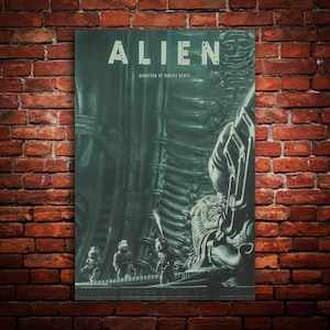 Alien 1979 - Custom Print, Ridley Scott, Classic Sci-Fi Horror Movie, Premium, Canvas, Metal, Wood, Fine Art Wall Print, Ready to Hang
