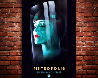 Metropolis 1927 - Custom Print, Fritz Lang, Classic Sci-Fi Movie, Premium, Canvas, Metal, Wood, Fine Art Wall Print, Ready to Hang