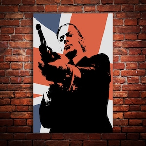 Get Carter 1971 – Union Jack, Cult Classic Gangster Movie, Premium, Canvas, Metal, Wood, Fine Art Wall Print, Ready to Hang