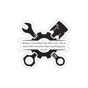 10% Rule Die-Cut Stickers