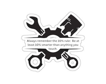 10% regel gestanst stickers