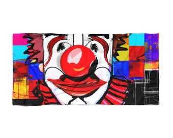 Clown Beach Towel