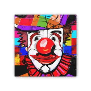 Clown Canvas Stretched, 0.75&quot;