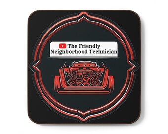 De vriendelijke buurttechnicus Hardboard achteronderzetter