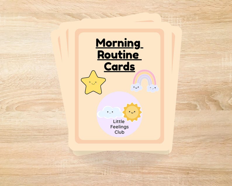 Morning Routine Cards – Set of 10 | Visual Schedule | Daily Routine for ...