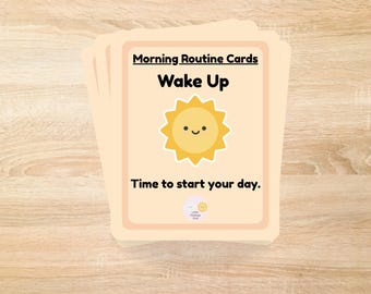 Morning Routine Cards – Set of 10 | Visual Schedule | Daily Routine for Kids