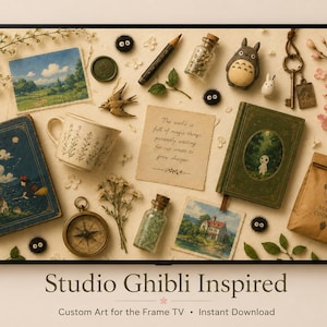 Studio Ghibli-inspirerad specialdesignad konst för Samsung Frame TV