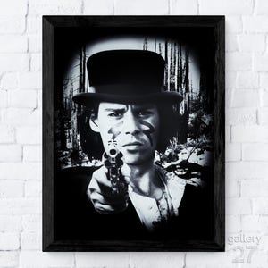 Dead Man 1995, Kultowy klasyczny western, Kultowa scena filmowa, Portret, Płótno, Metal, Oprawione, Gotowe do powieszenia, Wydruk artystyczny klasy premium