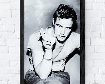 MARLON BRANDO Portrait Print: Sepia Tone, The Classic & Iconic