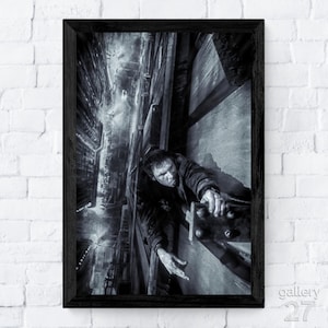 Rick Deckard, Blade Runner 1982, Harrison Ford, Ridley Scott, Film Scene, Canvas, Metal, Framed, Ready to Hang, Premium Fine Art Print