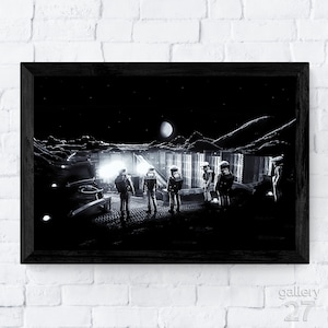 2001: A Space Odyssey - Tycho Anomaly, Classic Sci-Fi Movie, Film Scene, Canvas, Metal, Framed, Ready to Hang, Premium Fine Art Print