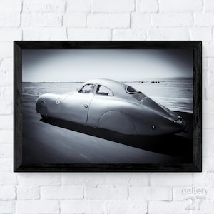 Porsche Type 64 Classic 1939, deportivo, automóvil histórico, arte automotriz, lienzo, metal, enmarcado, listo para colgar, impresión artística premium.