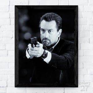 McCauley - Robert De Niro, Heat 1995, Movie Legend, Classic Gangster Film, Canvas, Metal, Framed, Ready to Hang, Premium Fine Art Print