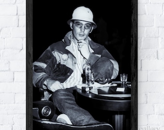 Hunter S Thompson - Fear and Loathing in las Vegas, Author, Premium Fine Art Prints, Canvas, Metal, or Framed, Ready to Hang