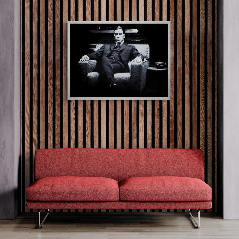 The Godfather 1972, Michael Corleone, Al Pacino, Movie Legend, Premium Fine Art Prints, Canvas, Metal, or Framed, Ready to Hang image 2