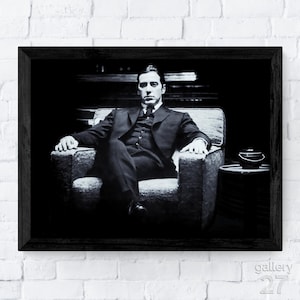 The Godfather 1972, Michael Corleone, Al Pacino, Movie Legend, Premium Fine Art Prints, Canvas, Metal, or Framed, Ready to Hang image 1